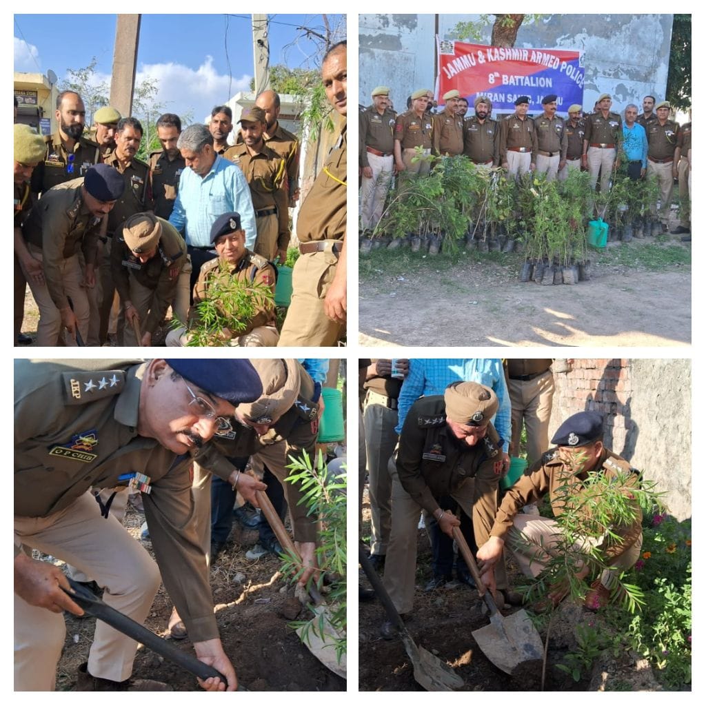 'Plantation Drive in JKAP-8th Battalion Miran Sahib Jammu in connection with International Forest Day celebrations'